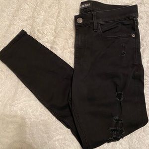 Express Ripped Black Skinny Jeans